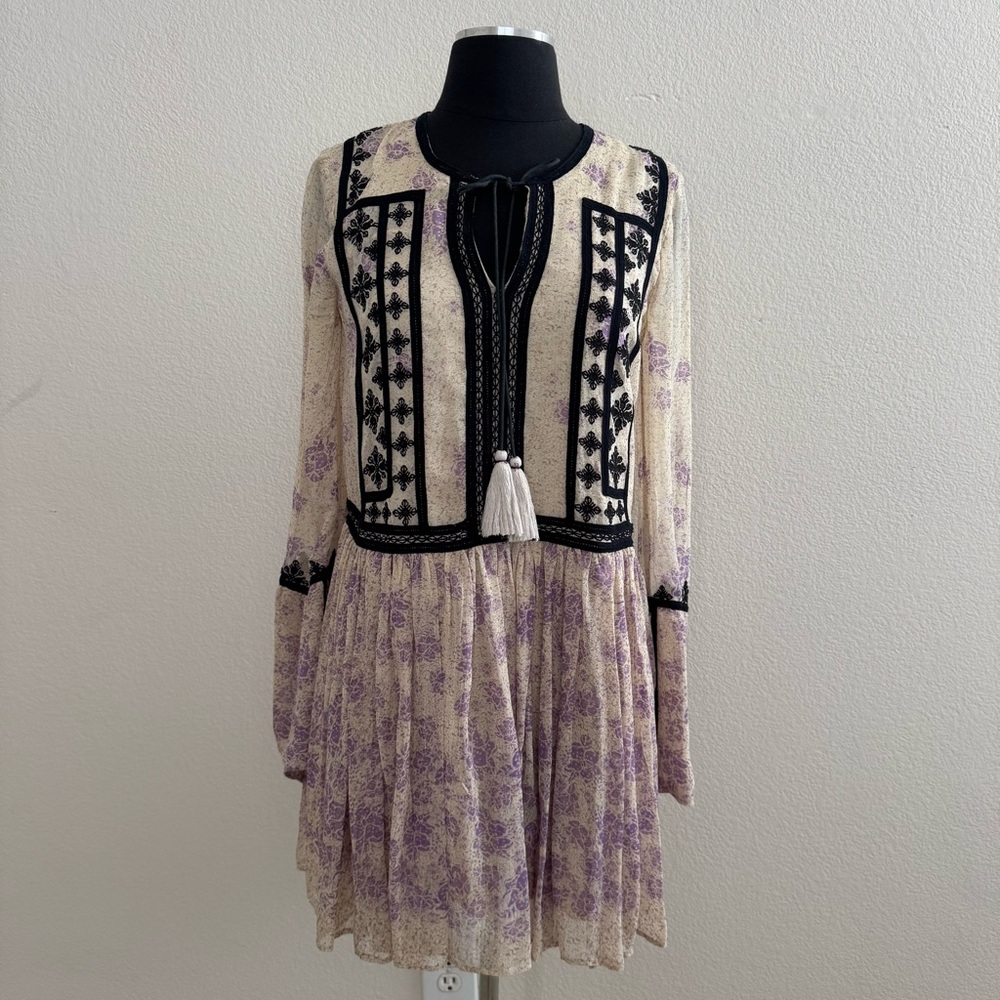 FREE PEOPLE Stuck In The Middle With You Boho Dress Size XS - Picture 2 of 8